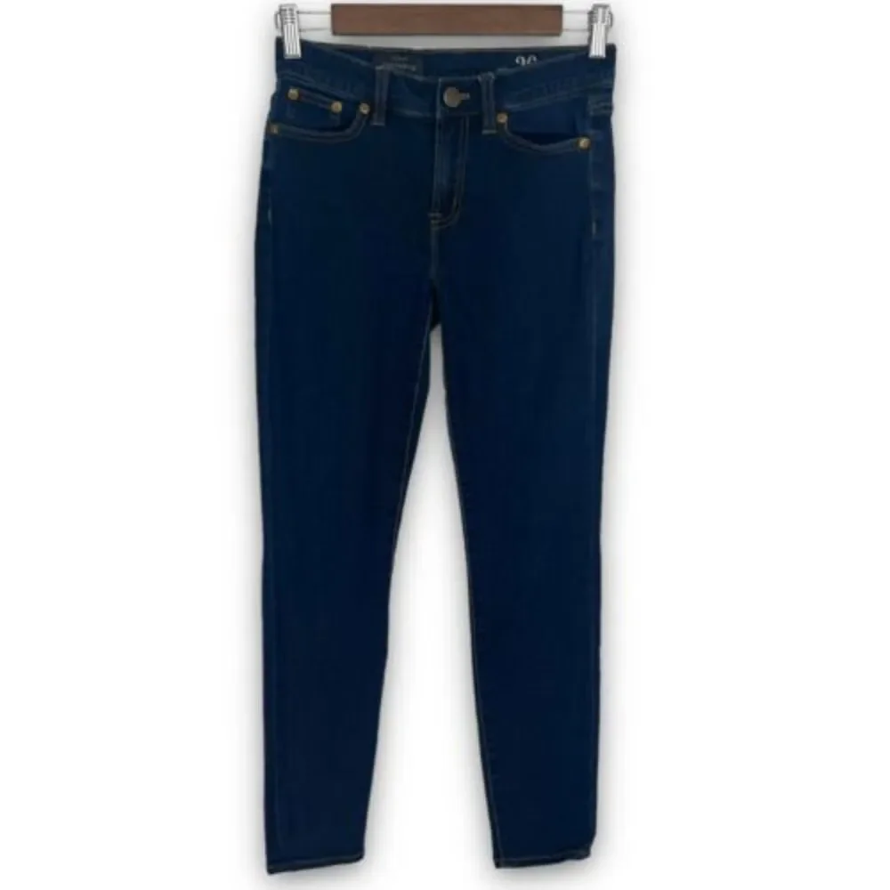 J.‎ Crew Dark Wash Mid Rise Toothpick Stretch Skinny Jeans Size 26